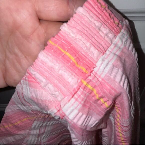 New, Vintage Elaine Benedict Plaid Print Searsucker Pants - Picture 5 of 7